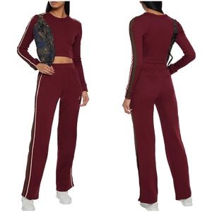 NEW 2 piece TWENTY MONTREAL OLYMPIC MESH TRACK SET Burgundy